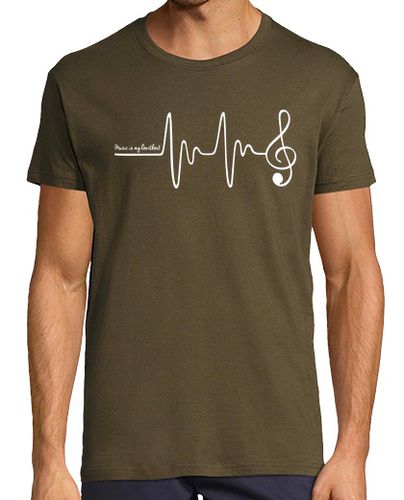 Camiseta Hombre Manga Corta Music is my Heartbeat laTostadora - latostadora.com - Modalova