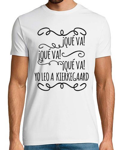 Camiseta Yo leo a Kierkegaard (negro) - latostadora.com - Modalova