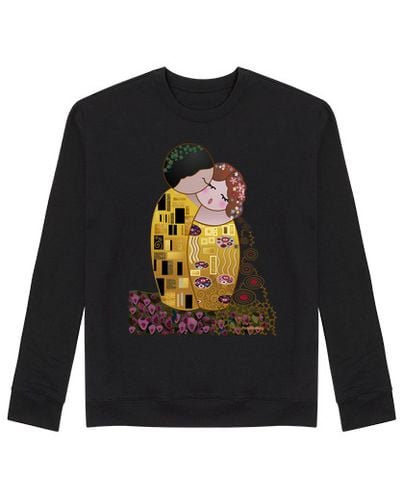 Sudadera Sin Capucha Unisex Kokeshi El Beso estilo Klimt laTostadora - latostadora.com - Modalova