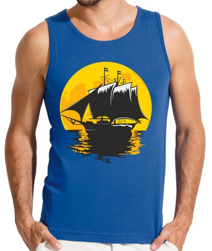 Camiseta barco de vela bajo la luna - latostadora.com - Modalova