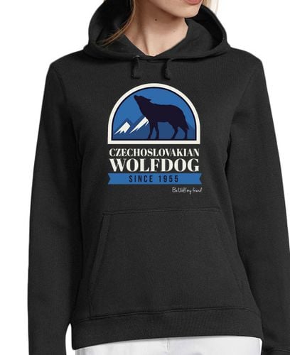 Sudadera Con Capucha Para Mujer Perro Lobo Checoslovaco Insignia I jersey chica laTostadora - latostadora.com - Modalova