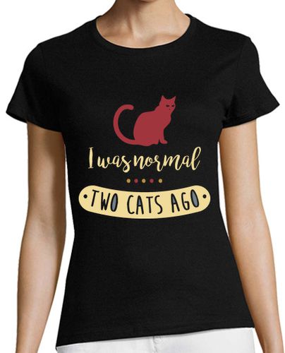 Camiseta mujer I was normal two cats ago laTostadora - latostadora.com - Modalova