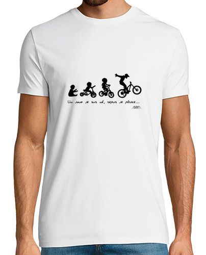 Camiseta un día que nació, ya pedaleo, - latostadora.com - Modalova