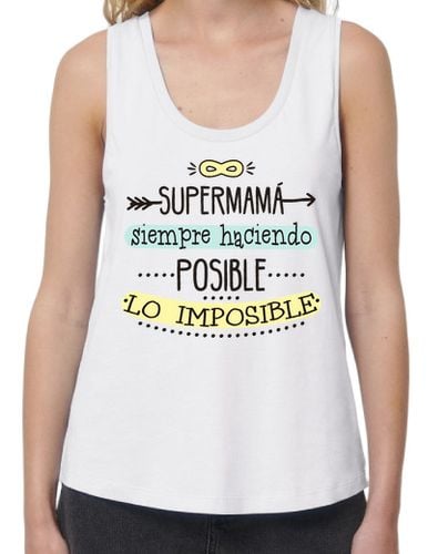 Camiseta Mujer Tirantes Loose Fit Supermamá posible lo imposible laTostadora - latostadora.com - Modalova