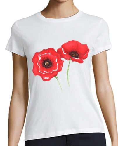 Camiseta Mujer Manga Corta Amapolas laTostadora - latostadora.com - Modalova