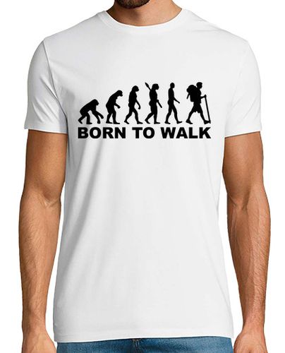 Camiseta Hombre Manga Corta evolución senderismo nacido para caminar laTostadora - latostadora.com - Modalova