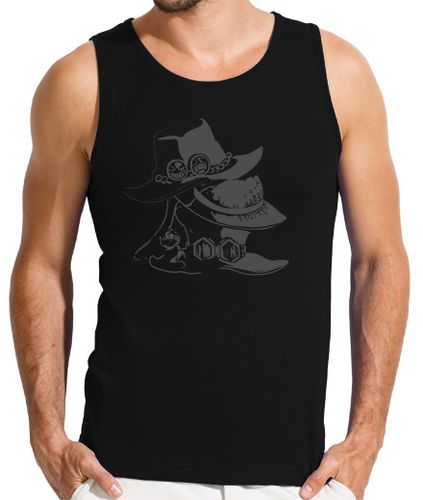 Camiseta Hombre Sin Mangas los hermanos sombreros - una pieza de anime laTostadora - latostadora.com - Modalova