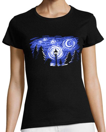Camiseta mujer estrellada noche de invierno - latostadora.com - Modalova