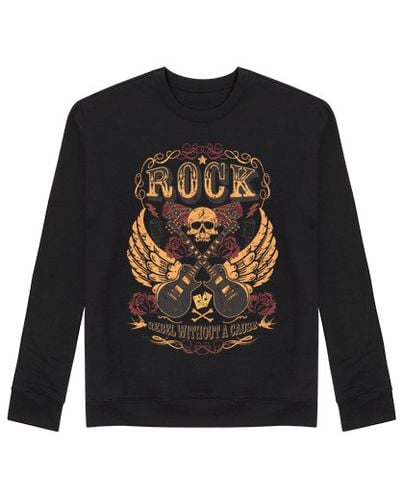 Sudadera Sin Capucha Unisex ROCK laTostadora - latostadora.com - Modalova