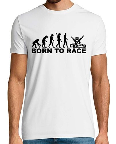 Camiseta Hombre Manga Corta nacido evolución de carrera de karts laTostadora - latostadora.com - Modalova