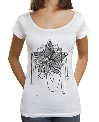 Camiseta mujer Mujer, cuello ancho & Loose Fit, blanca - latostadora.com - Modalova