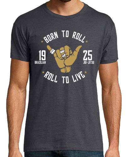 Camiseta Born to Roll- Brazilian Jiu-Jitsu T-Shirt laTostadora - latostadora.com - Modalova