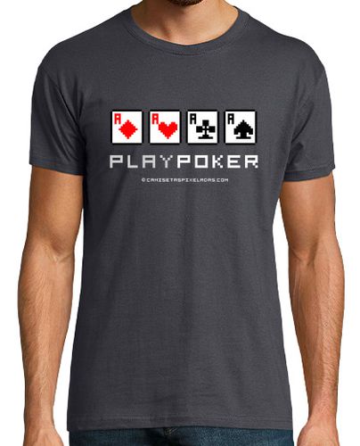 Camiseta Play Poker (Letras Blancas) - latostadora.com - Modalova