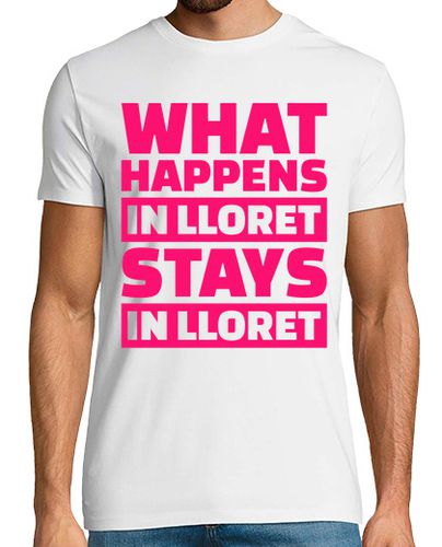 Camiseta Hombre Manga Corta lo que sucede en lloret permanece en lloret laTostadora - latostadora.com - Modalova