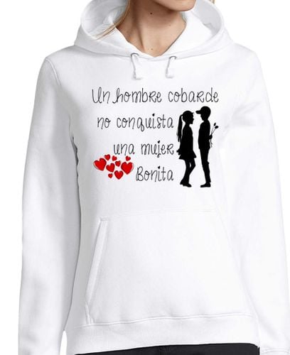 Sudadera Con Capucha Para Mujer Mujer, jersey con capucha, blanco Un hombre cobarde laTostadora - latostadora.com - Modalova