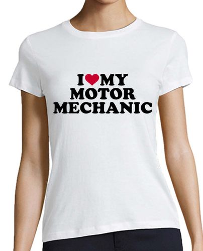 Camiseta Mujer Manga Corta amo a mi mecánico de motores laTostadora - latostadora.com - Modalova