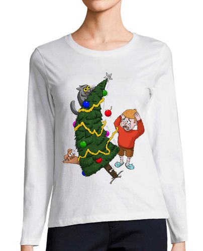 Camiseta mujer Gato loco navideño laTostadora - latostadora.com - Modalova