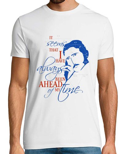 Camiseta Hombre Manga Corta Nikola Tesla Quote #2 laTostadora - latostadora.com - Modalova