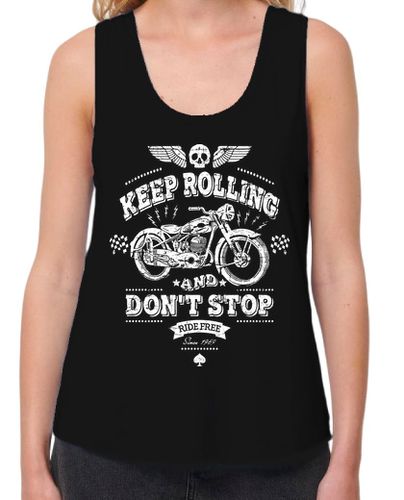 Camiseta mujer Keep Rolling And Don't Stop - latostadora.com - Modalova