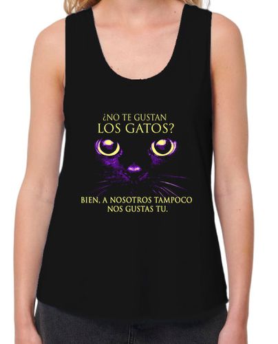 Camiseta Mujer Tirantes Loose Fit Camiseta gato negro laTostadora - latostadora.com - Modalova