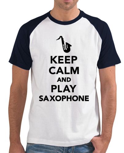 Camiseta mantener la calma y tocar el saxofón - latostadora.com - Modalova