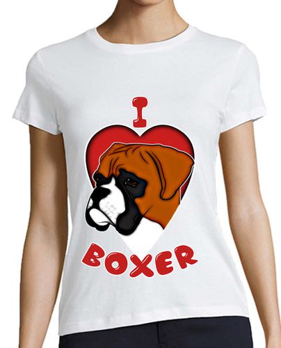 Camiseta mujer I love Bóxer - latostadora.com - Modalova