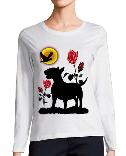 Camiseta mujer Bull terrier rosas laTostadora - latostadora.com - Modalova