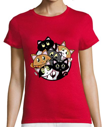 Camiseta Mujer Manga Corta CAT LOVER - AMANTE DE LOS GATOS laTostadora - latostadora.com - Modalova