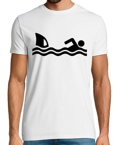 Camiseta ataque de tiburón nadador - latostadora.com - Modalova