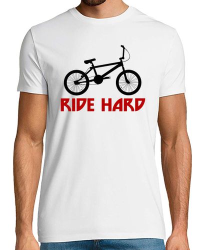 Camiseta efedefunko © BMX RideHard - Hombre, manga corta, blanco, calidad extra laTostadora - latostadora.com - Modalova