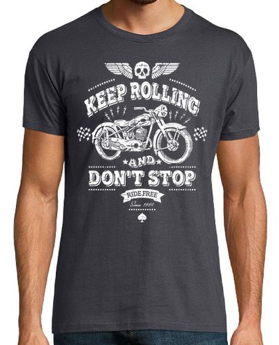 Camiseta Hombre Manga Corta Keep Rolling And Don't Stop laTostadora - latostadora.com - Modalova