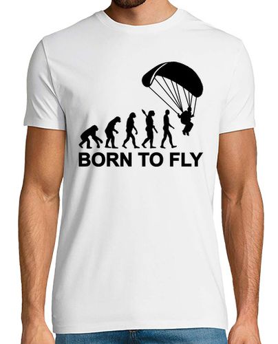 Camiseta Hombre Manga Corta evolución paracaidismo nacido para volar laTostadora - latostadora.com - Modalova