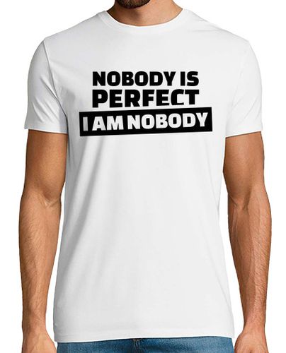 Camiseta Hombre Manga Corta nadie es perfecto yo soy nadie laTostadora - latostadora.com - Modalova