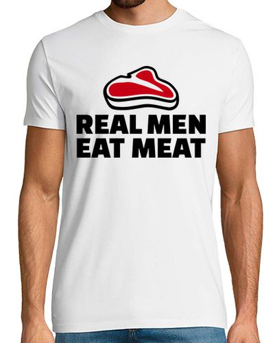 Camiseta los hombres reales comen la carne - latostadora.com - Modalova