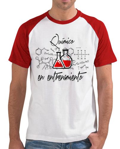 Camiseta Hombre, estilo béisbol, blanca y roja - latostadora.com - Modalova