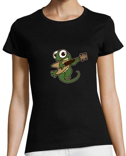 Camiseta mujer guitarra bajo lagarto - latostadora.com - Modalova