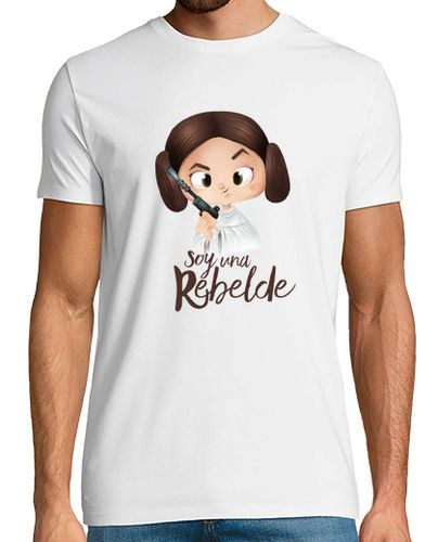 Camiseta Rebelde-Hombre, manga corta, blanco, calidad extra - latostadora.com - Modalova
