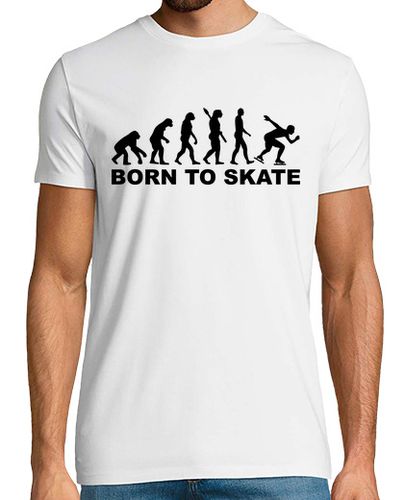 Camiseta nacido a patinar patinaje de velocidad evolución - latostadora.com - Modalova