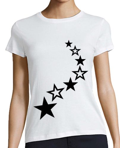 Camiseta Mujer Manga Corta estrellas negras laTostadora - latostadora.com - Modalova