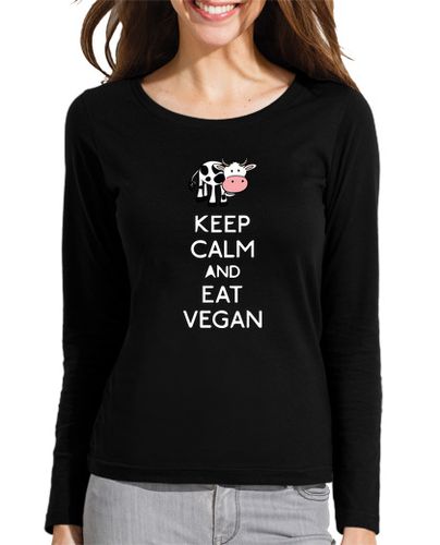 Camiseta mujer KEEP CALM AND EAT VEGAN - latostadora.com - Modalova