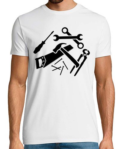 Camiseta Hombre Manga Corta herramientas vieron clavar clavos destornillador laTostadora - latostadora.com - Modalova