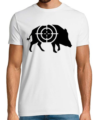 Camiseta Hombre Manga Corta punto de mira de cazadores de jabalí laTostadora - latostadora.com - Modalova