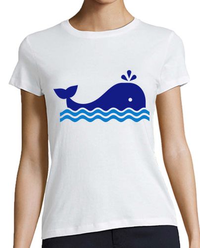 Camiseta mujer ballena azul cómico - latostadora.com - Modalova