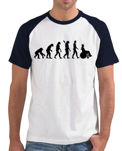 Camiseta Hombre Estilo Béisbol silla de ruedas evolución handicaped laTostadora - latostadora.com - Modalova