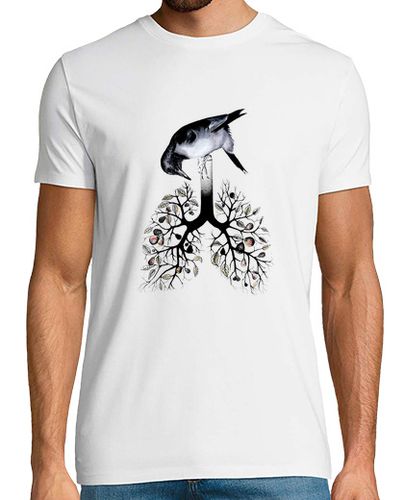 Camiseta Hombre Manga Corta pájaro, flores, arbol y animales laTostadora - latostadora.com - Modalova