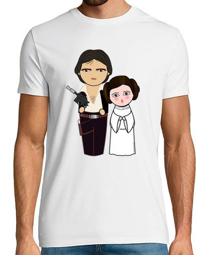 Camiseta Kokeshis Han Solo y Princesa Leia - latostadora.com - Modalova