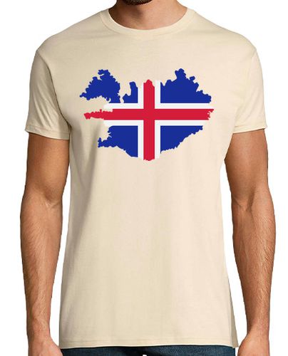 Camiseta mapa de la bandera de islandia - latostadora.com - Modalova