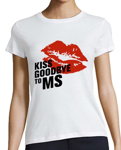 Camiseta Mujer Manga Corta Camiseta chica Kiss Goodbye To MS laTostadora - latostadora.com - Modalova