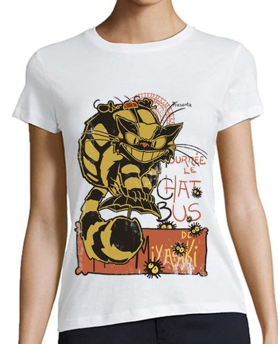 Camiseta mujer Nekobus, le Chat Noir - latostadora.com - Modalova