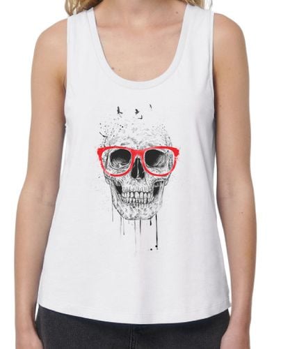 Camiseta Mujer Tirantes Loose Fit Skull with red glasses laTostadora - latostadora.com - Modalova